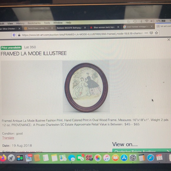 ⚜️VINTAGE LA MODE ILLUSTREE FRENCH FASHION PRINT - Picture 7 of 7